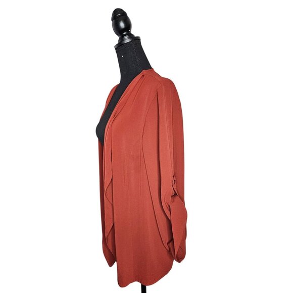 Torrid Womens Lenny Open Front Drape Roll Tab Sleeves Kimono/Cardigan Women 4X - Picture 6 of 8